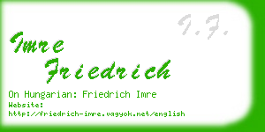 imre friedrich business card